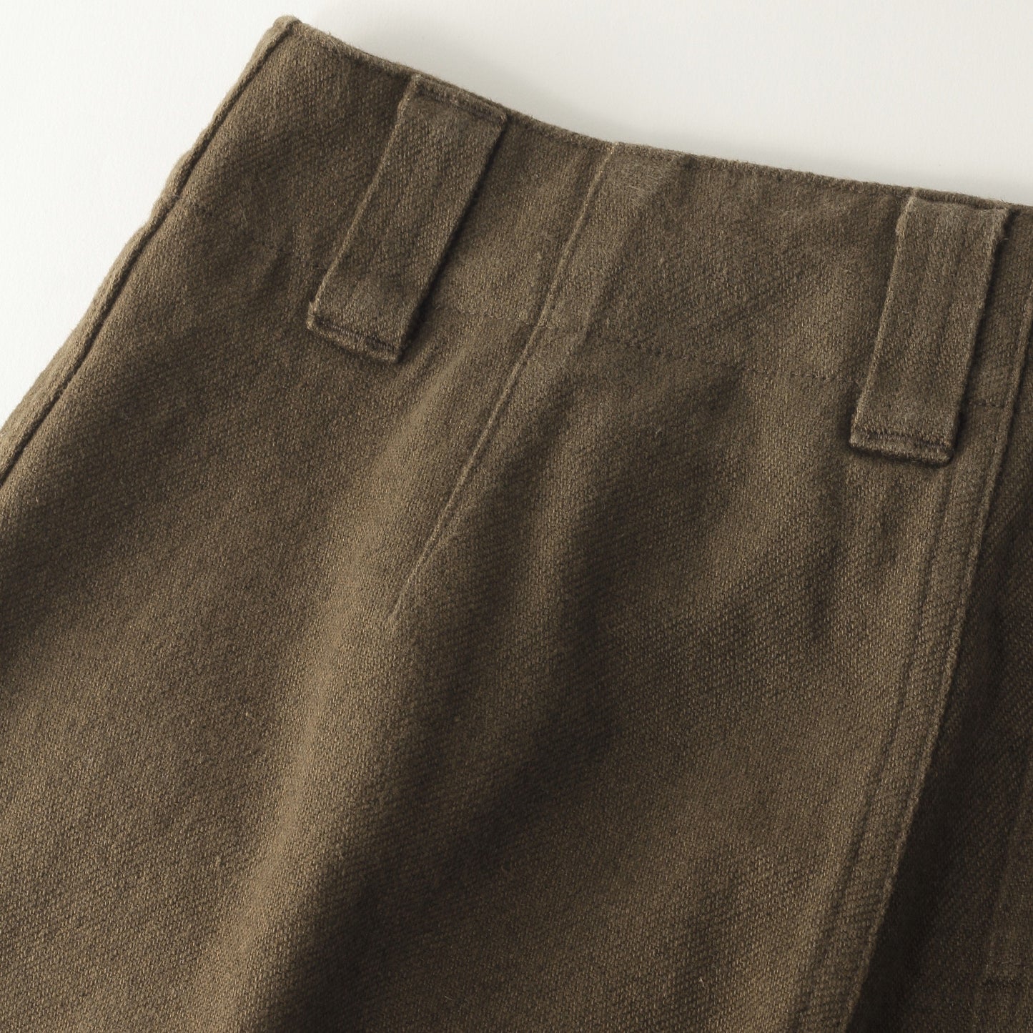 WORN LINEN COTTON DRILL TROUSERS