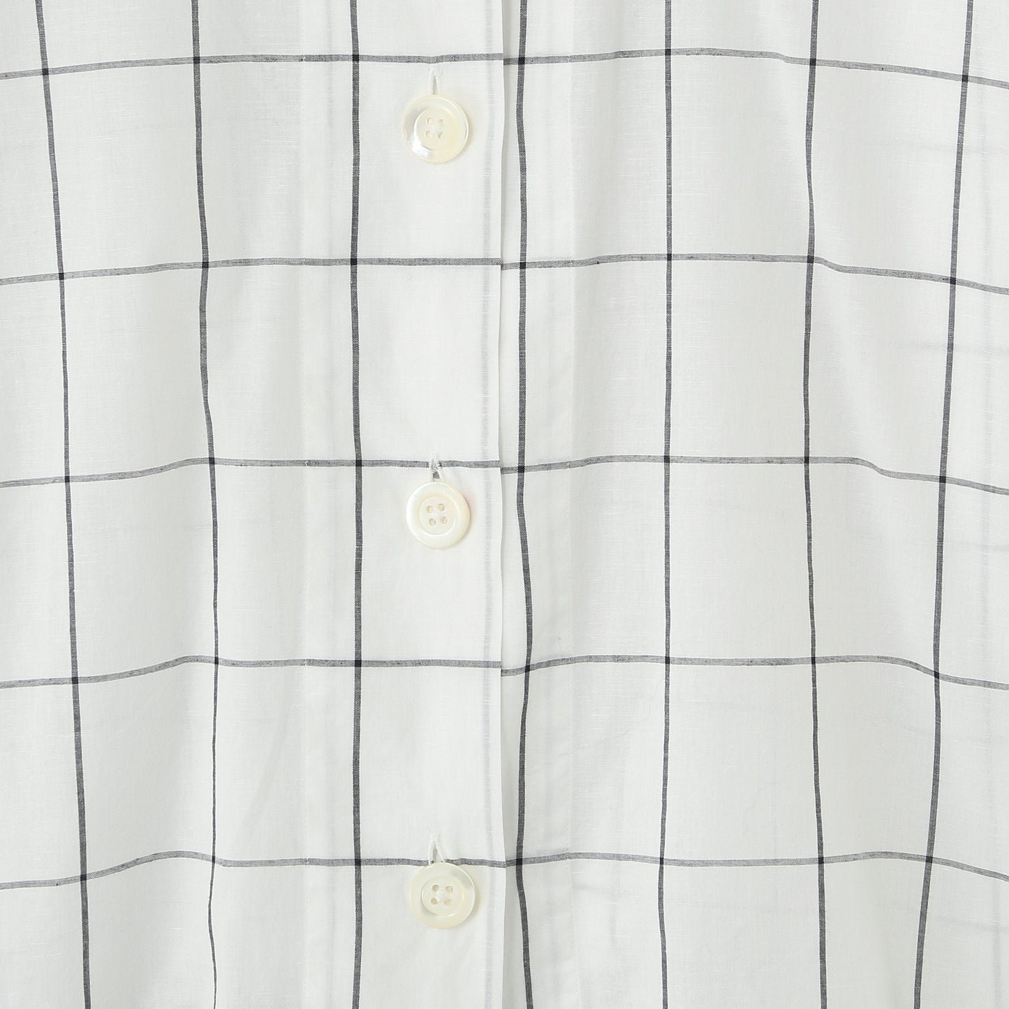 WINDOWPANE CHECK COTTON LINEN SHIRT