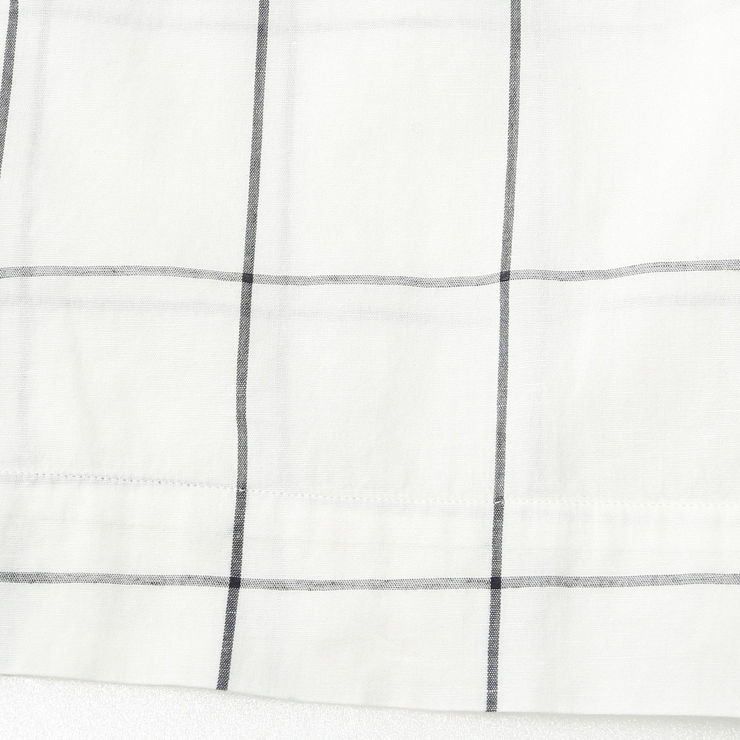 WINDOWPANE CHECK COTTON LINEN SHIRT