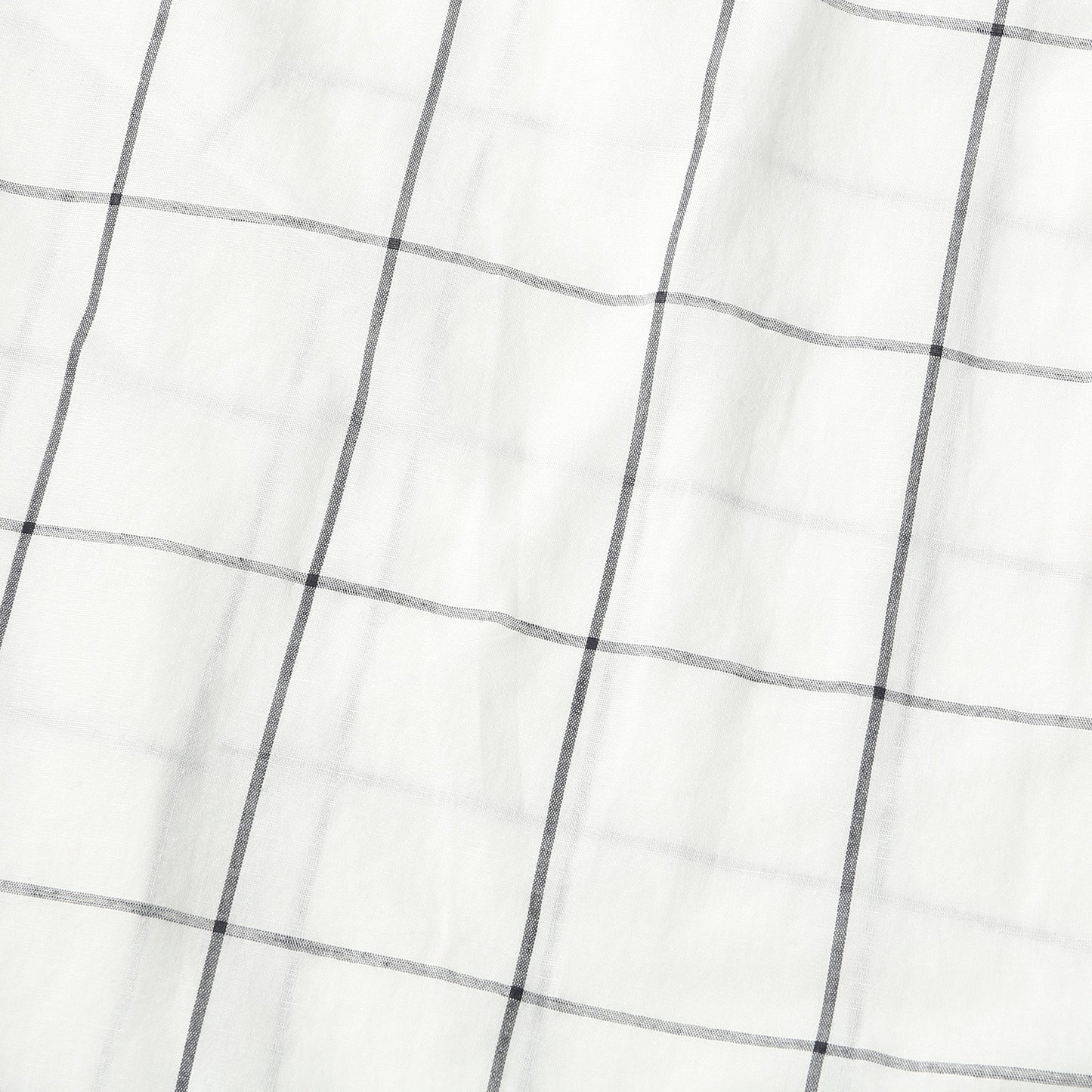 WINDOWPANE CHECK COTTON LINEN SHIRT