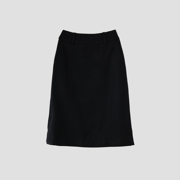 SOFT HERRINGBONE WOOL SKIRT