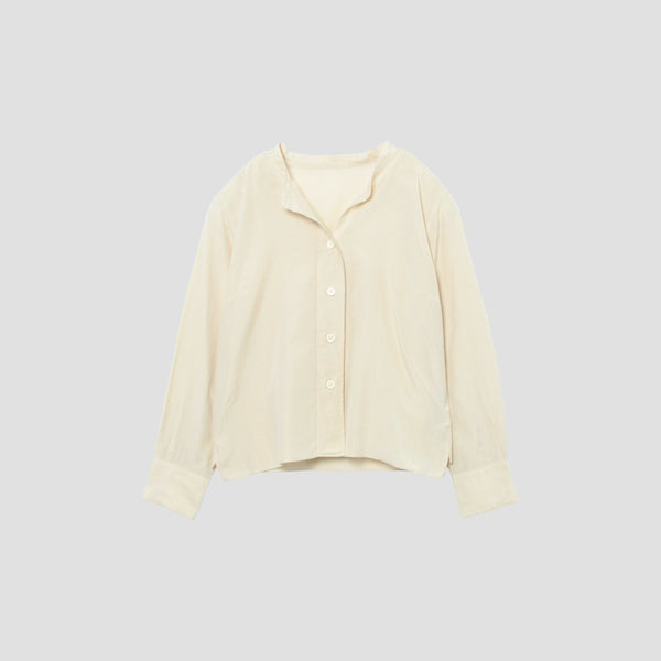 COTTON SILK PLAIN WEAVE SHIRT