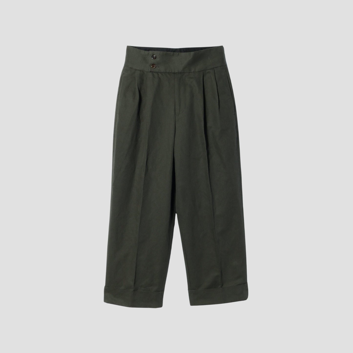 BRUSHED COTTON LINEN TROUSERS
