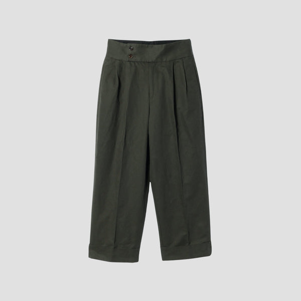 BRUSHED COTTON LINEN TROUSERS