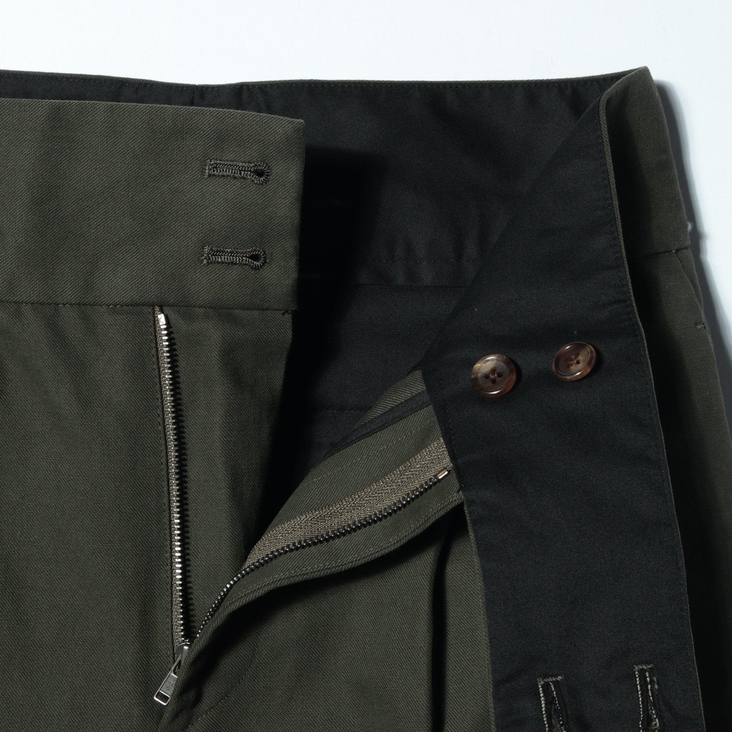 BRUSHED COTTON LINEN TROUSERS