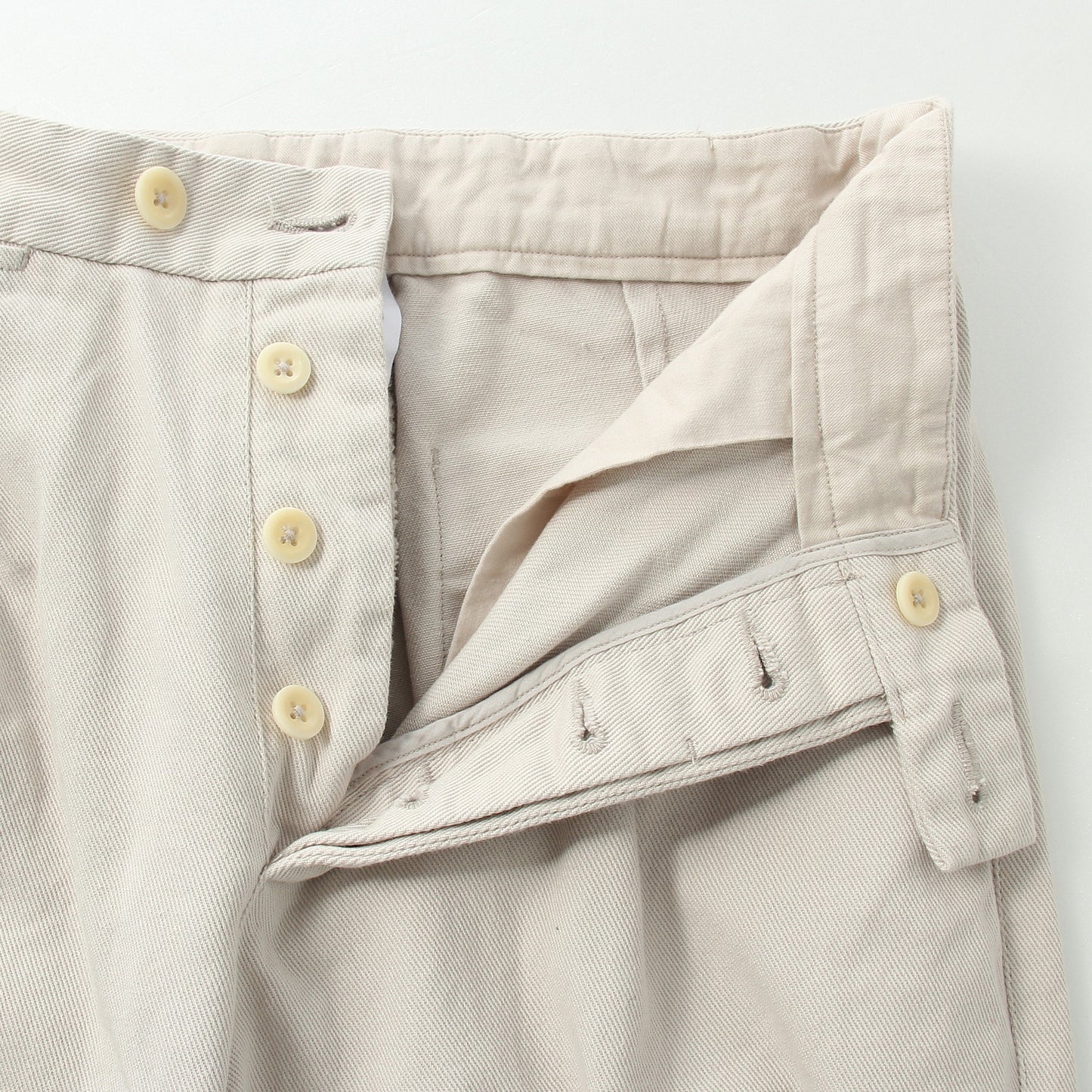 RAISED COTTON DRILL TROUSERS