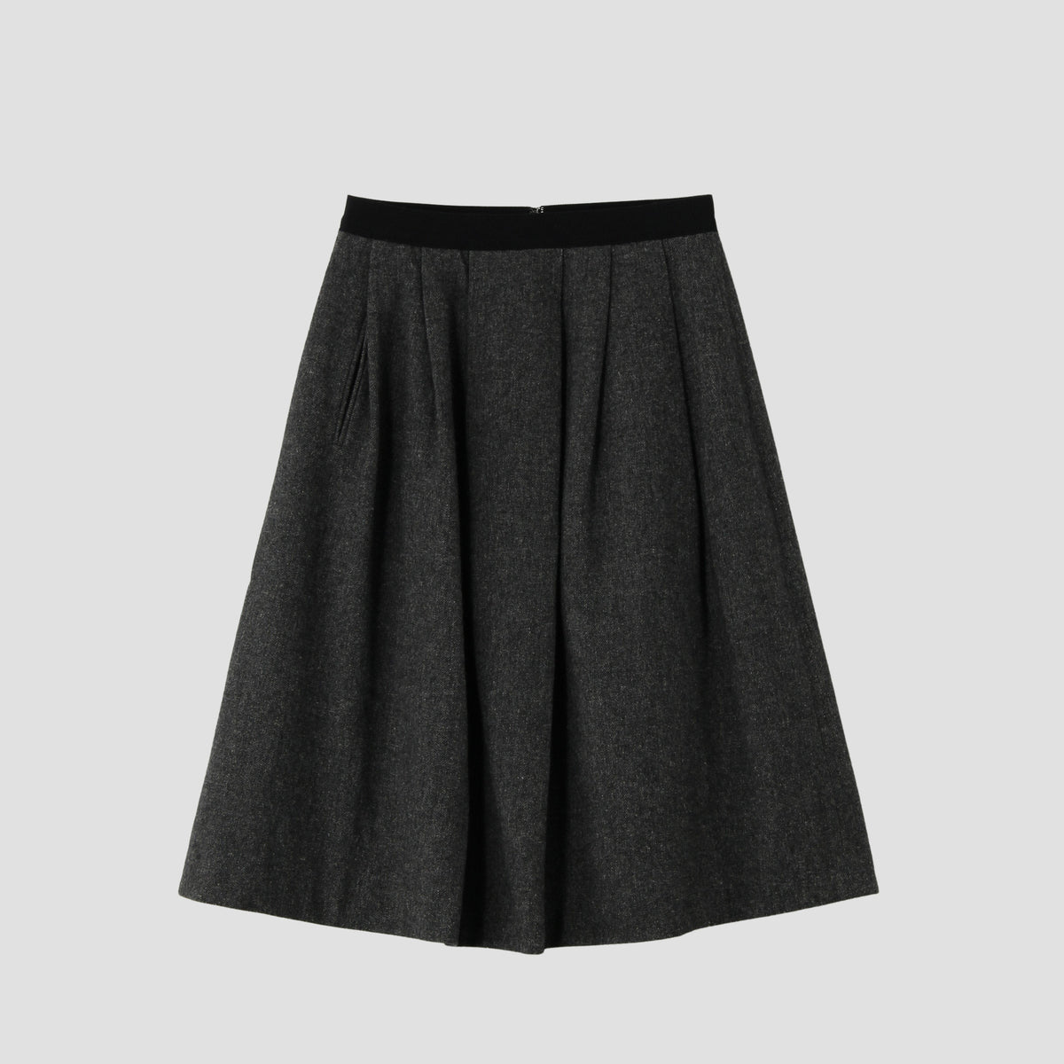 WOOL LINEN TWEED SKIRT