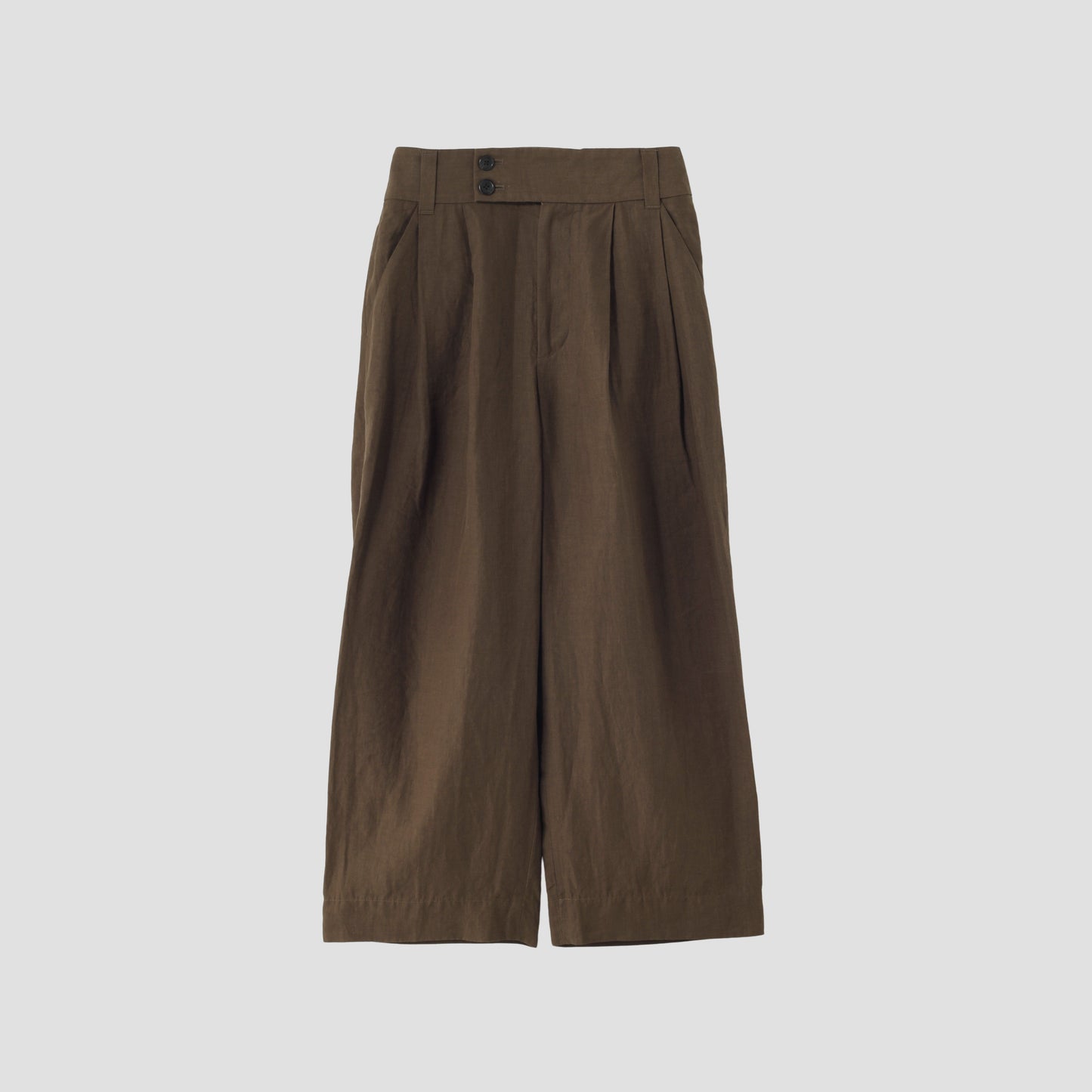 DENSE FINE LINEN POPLIN TROUSERS
