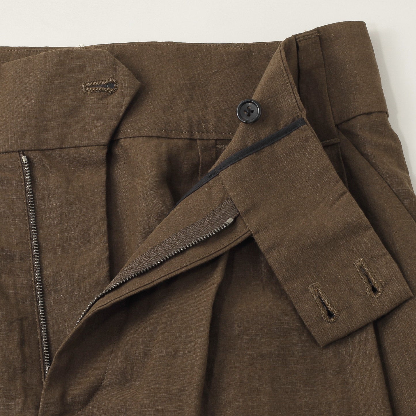 DENSE FINE LINEN POPLIN TROUSERS