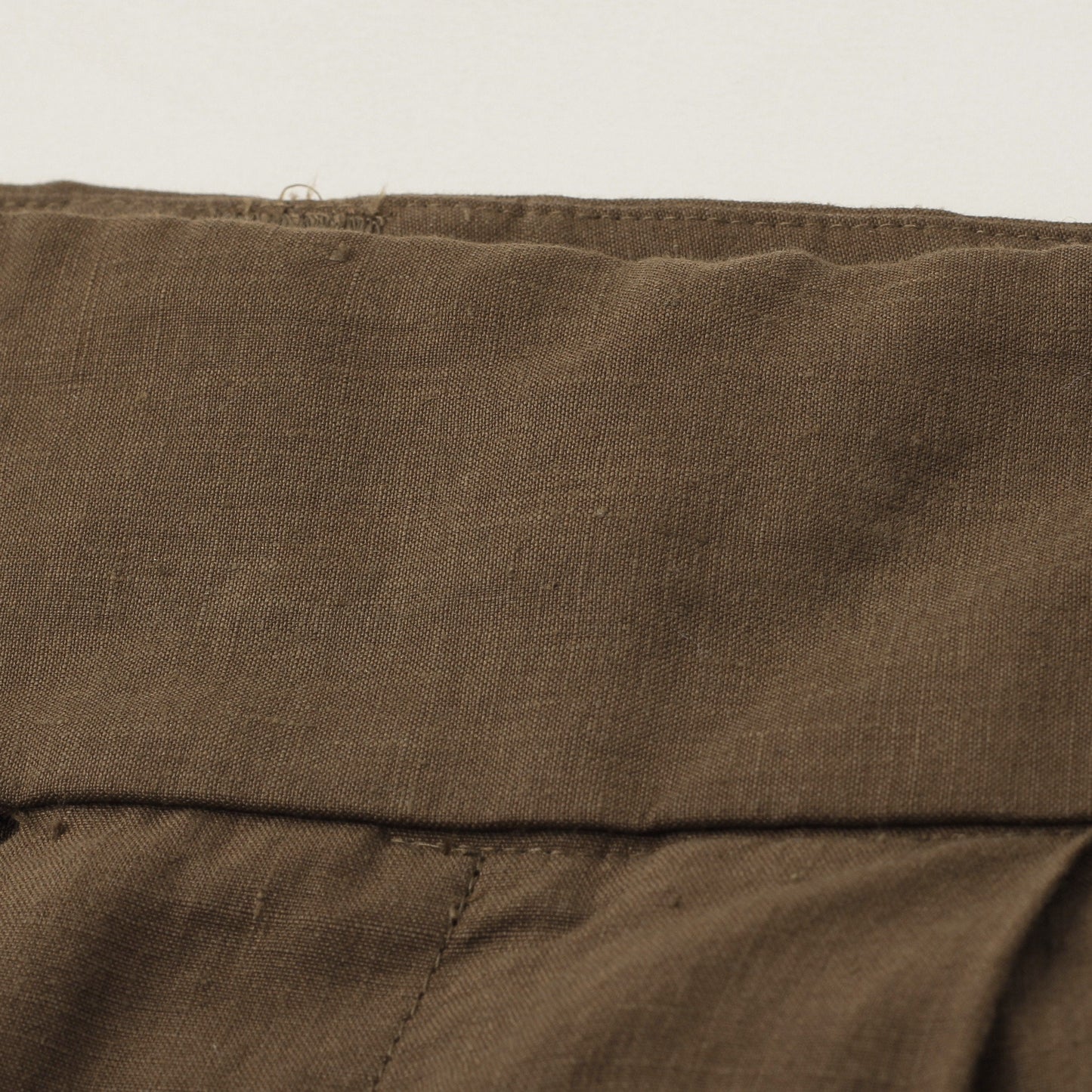 DENSE FINE LINEN POPLIN TROUSERS