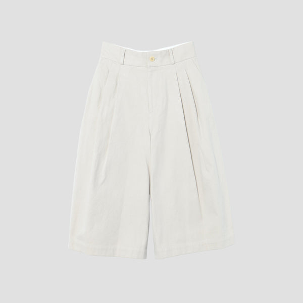 YARN DYE HEAVY COTTON TWILL TROUSERS