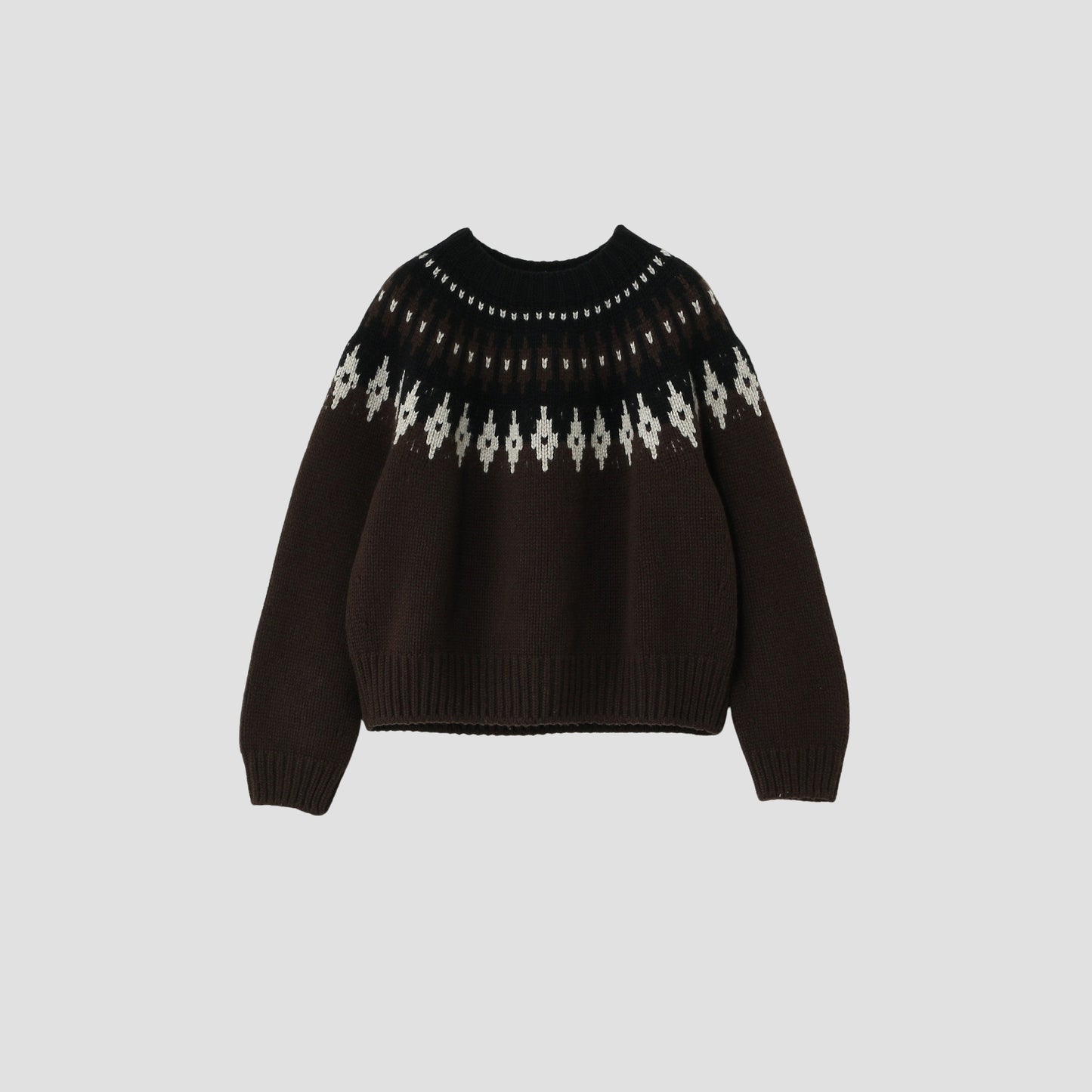 WOOL CASHMERE SILK FAIRISLE KNIT
