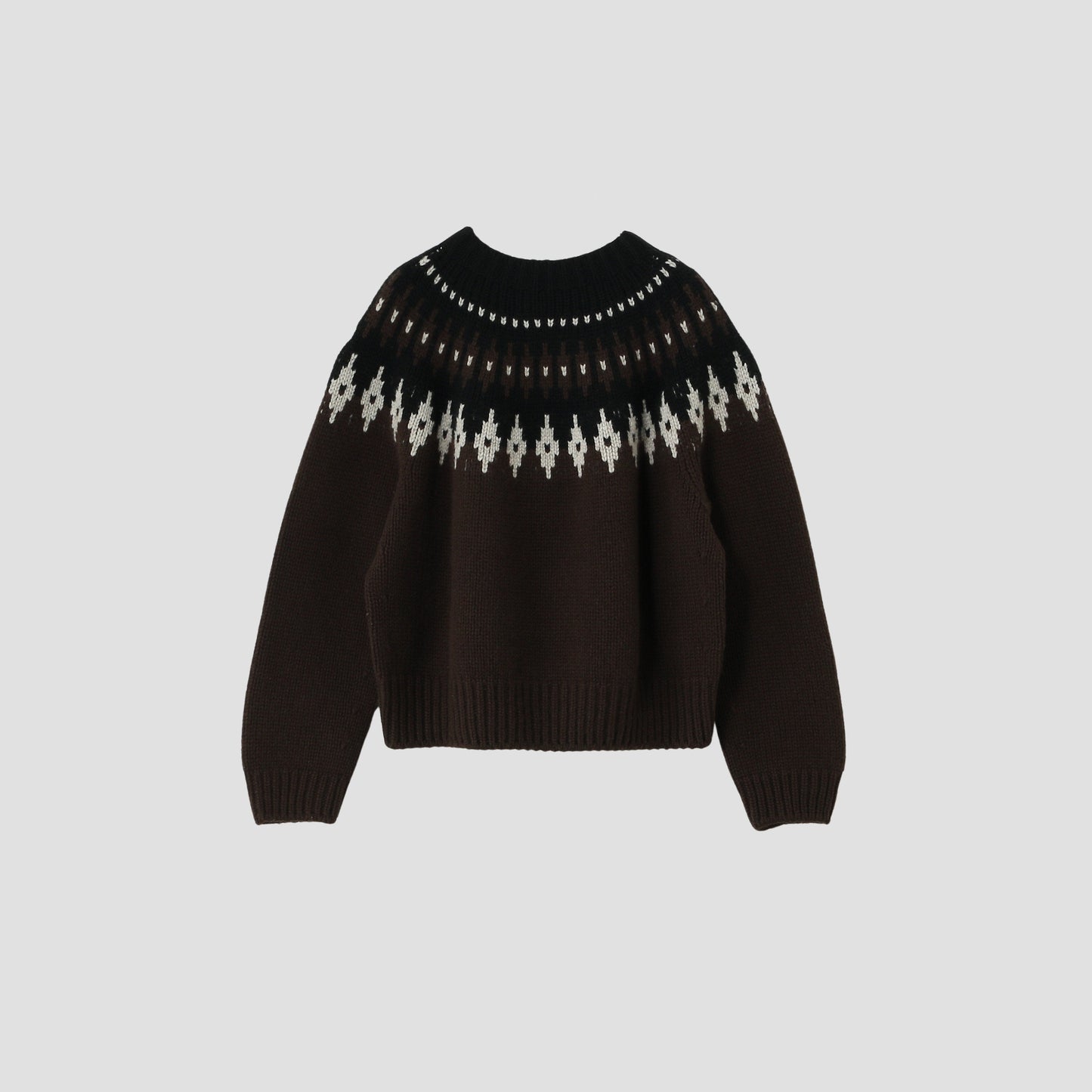 WOOL CASHMERE SILK FAIRISLE KNIT