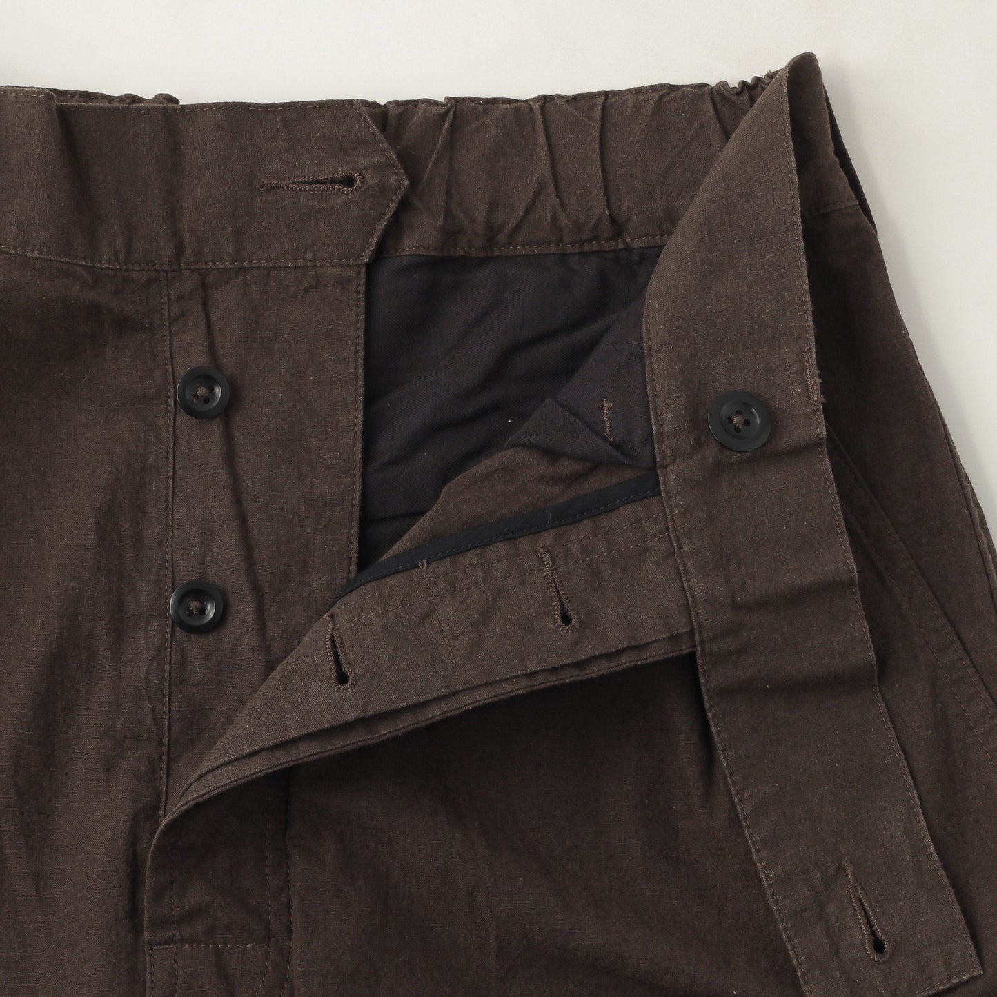 OVERDYE MELANGE COTTON LINEN TROUSERS