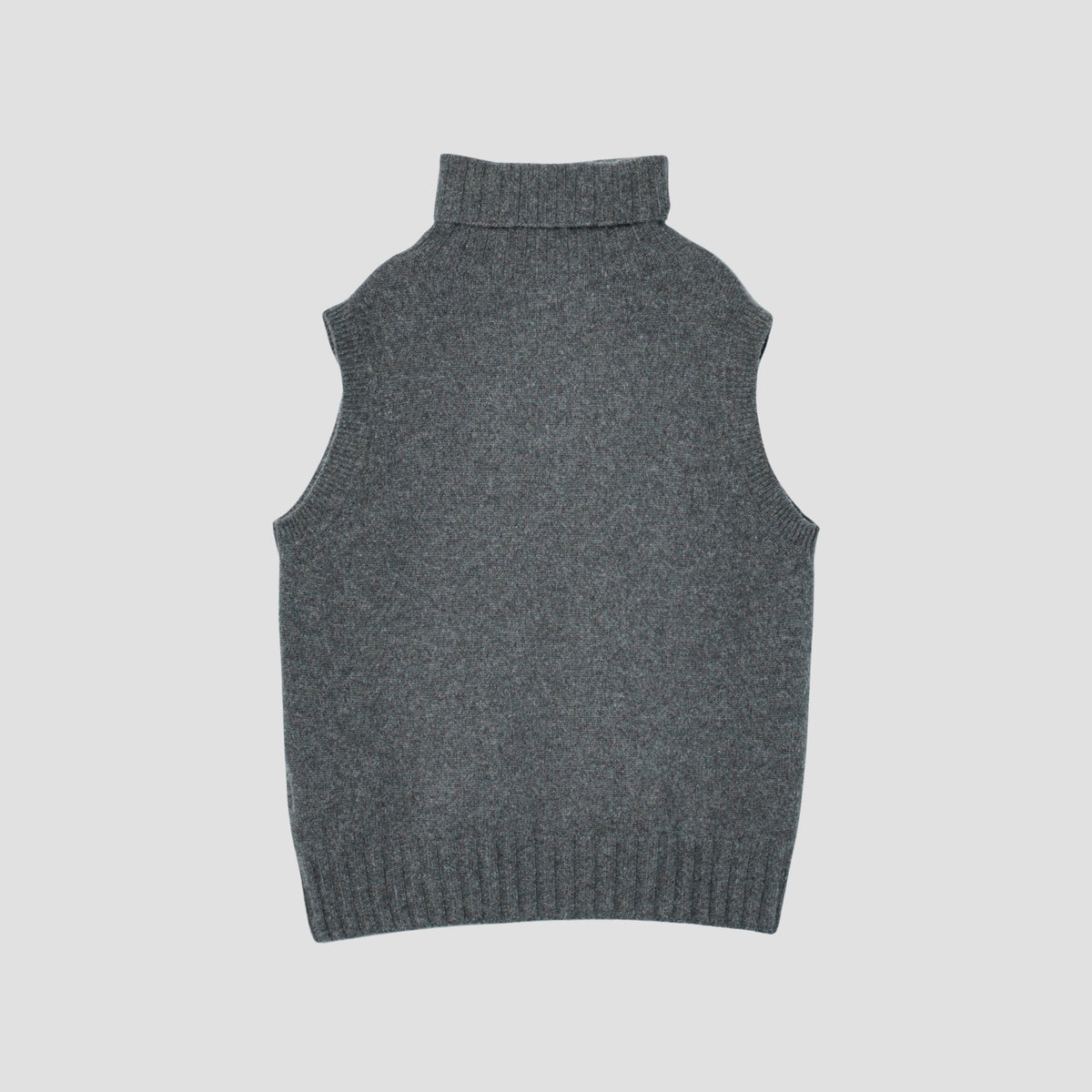 CASHMERE SLEEVELESS ROLL NECK KNIT