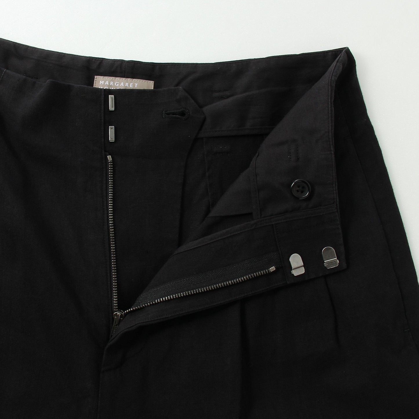 LINEN COTTON TWILL TROUSERS