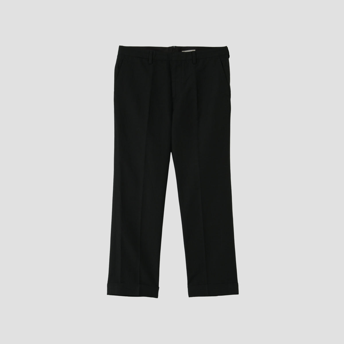 WOOL LINEN POPLIN TROUSERS