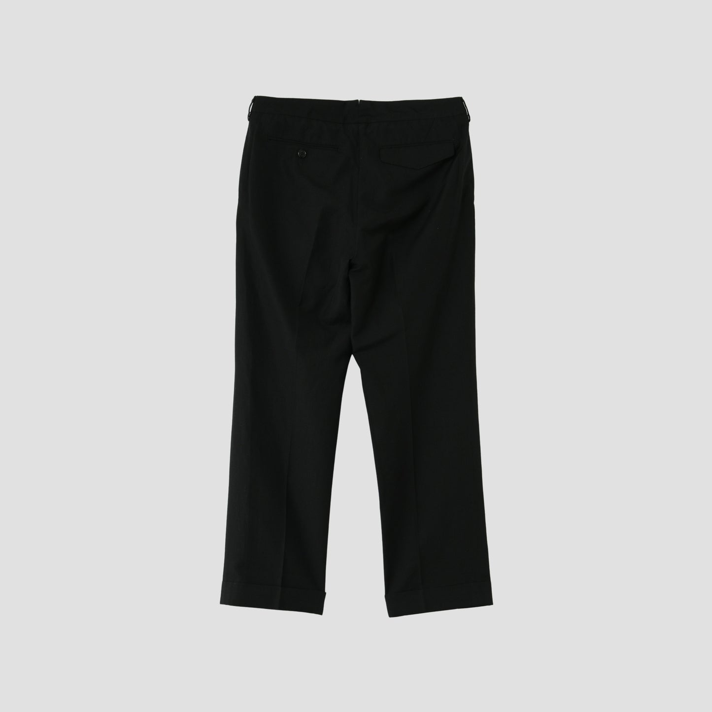 WOOL LINEN POPLIN TROUSERS