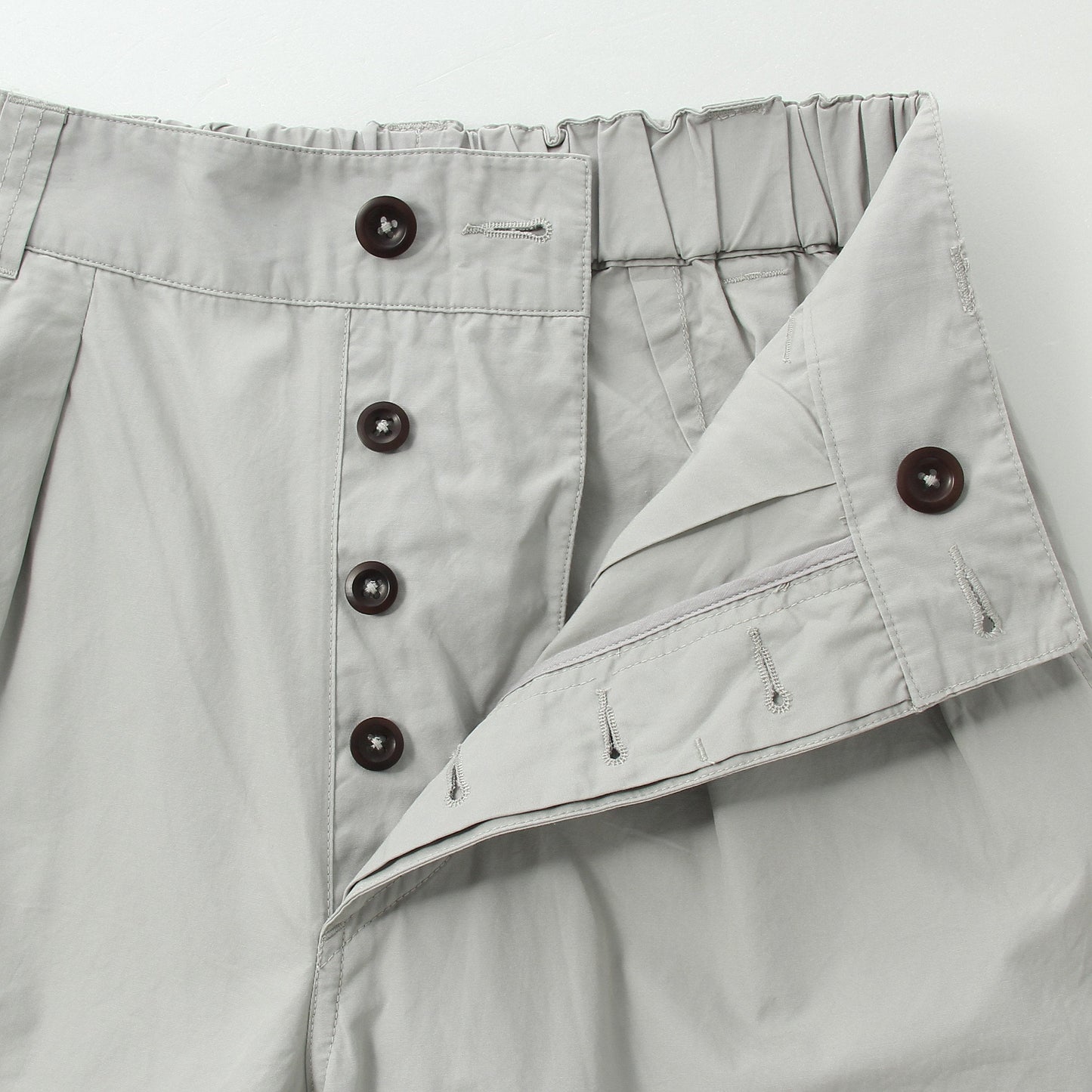 FINE COMPACT COTTON POPLIN TROUSERS