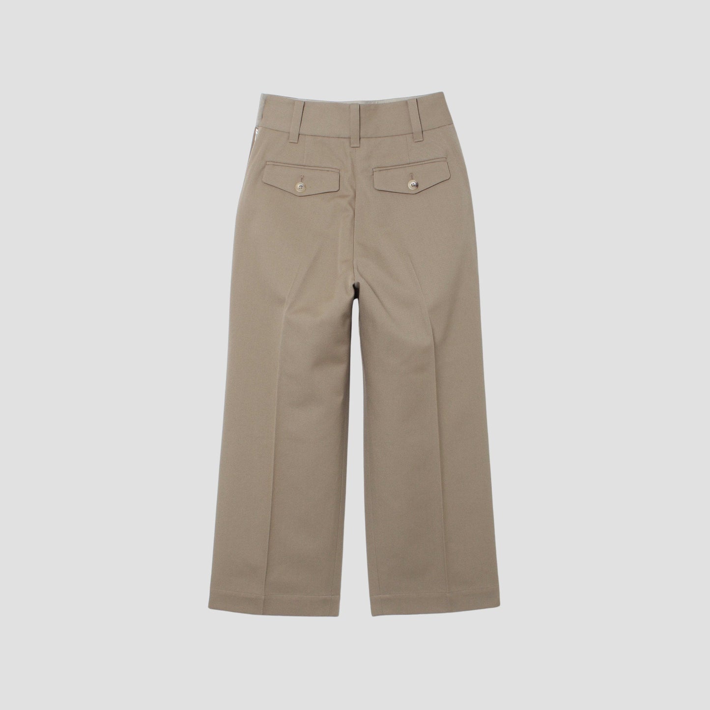 WOOL COTTON SERGE TROUSERS