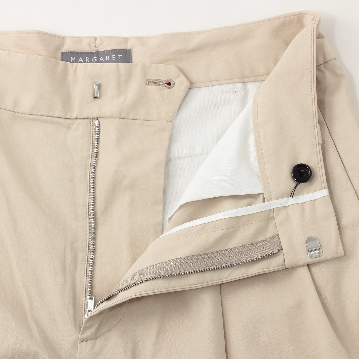 CRISP COTTON TWILL TROUSERS