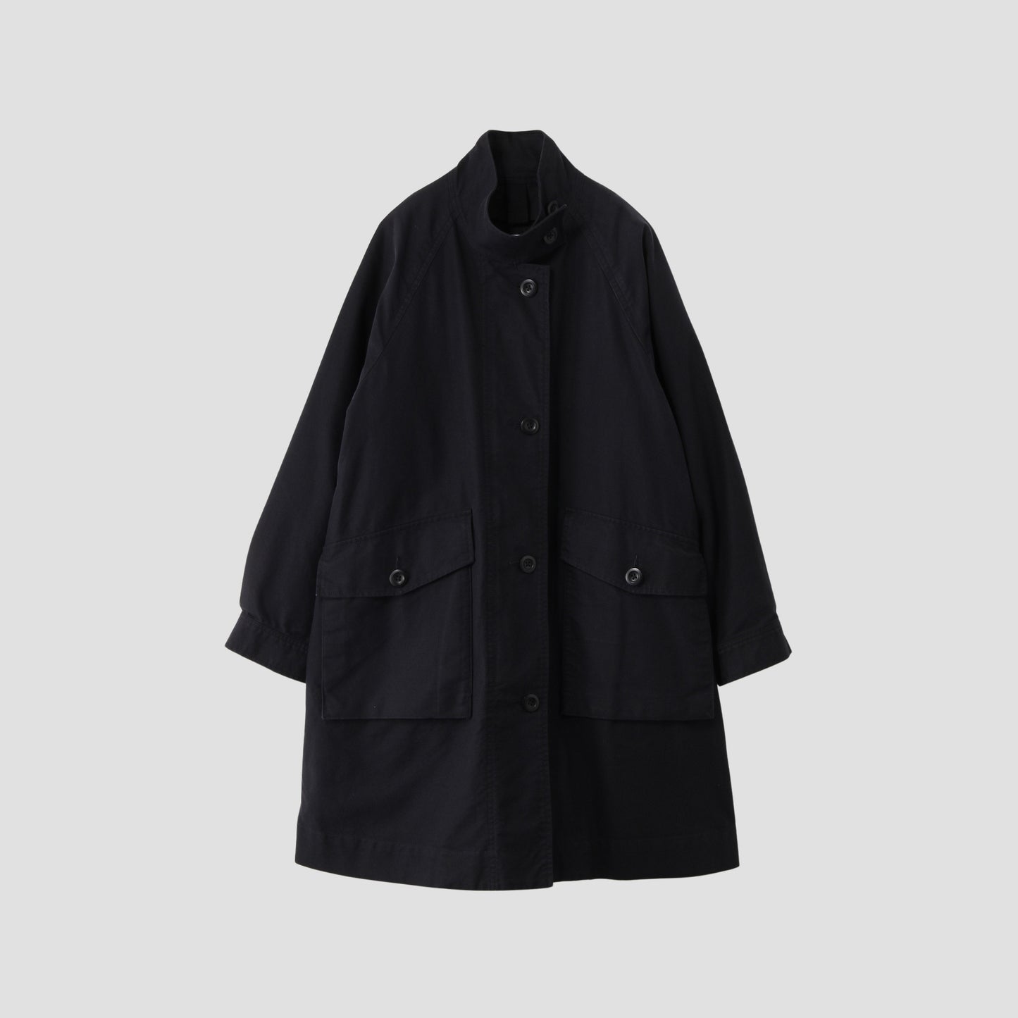 UNEVEN COTTON CANVAS COAT