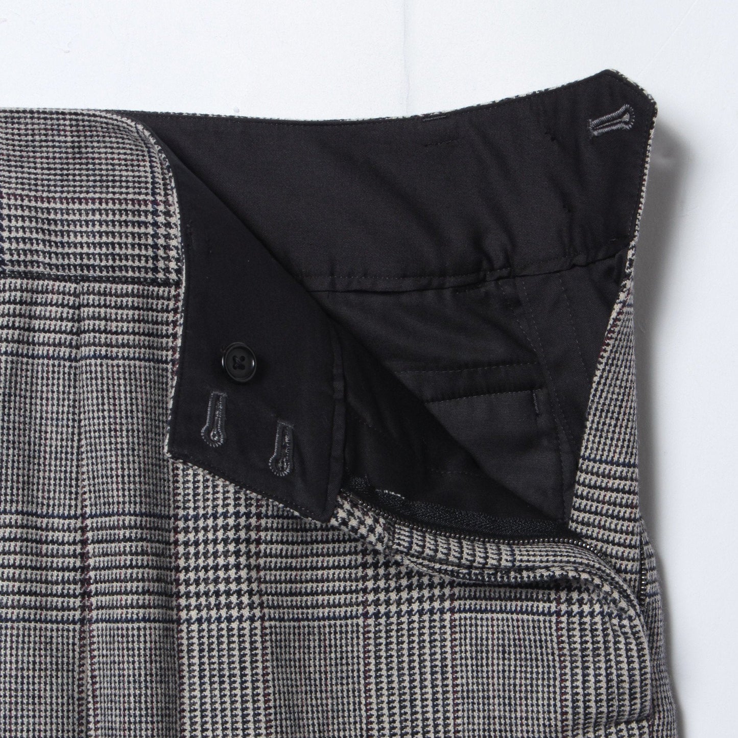 MULTI CHECK WOOL TROUSERS