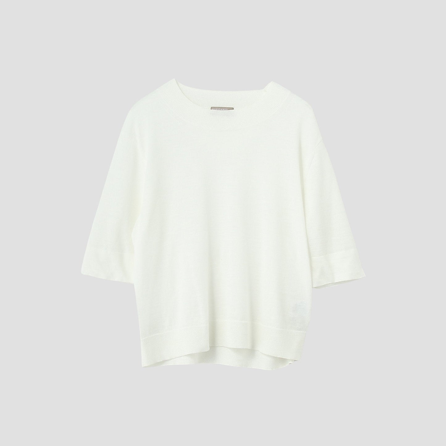 RAMIE COTTON DEEP RIB T SHIRT KNIT