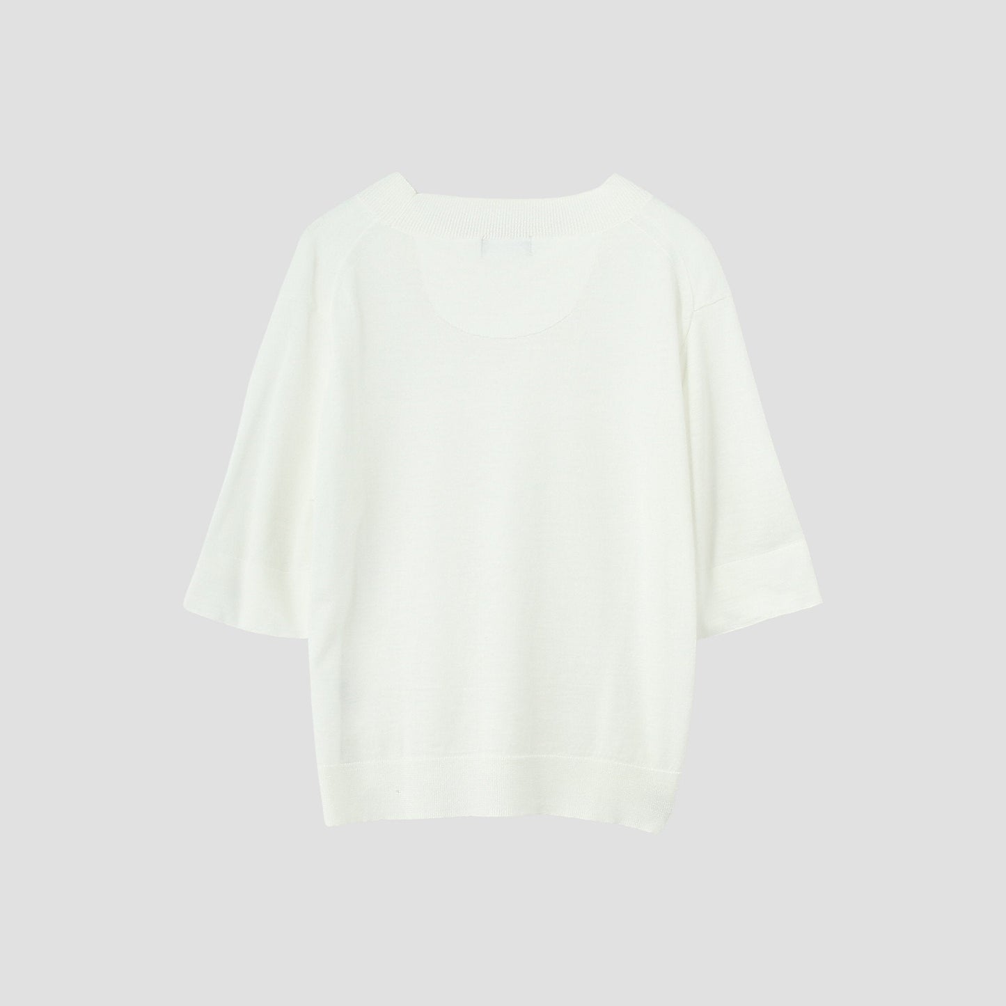 RAMIE COTTON DEEP RIB T SHIRT KNIT