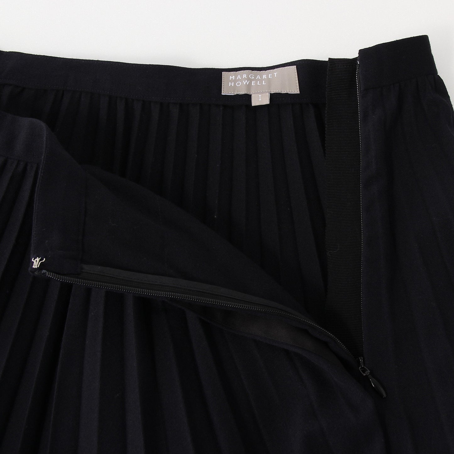 WOOL COTTON GABARDINE SKIRT