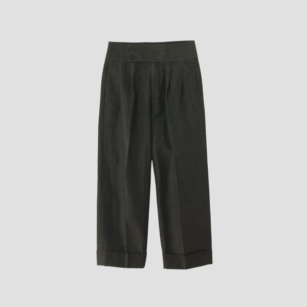 WASHED LINEN COTTON TROUSERS
