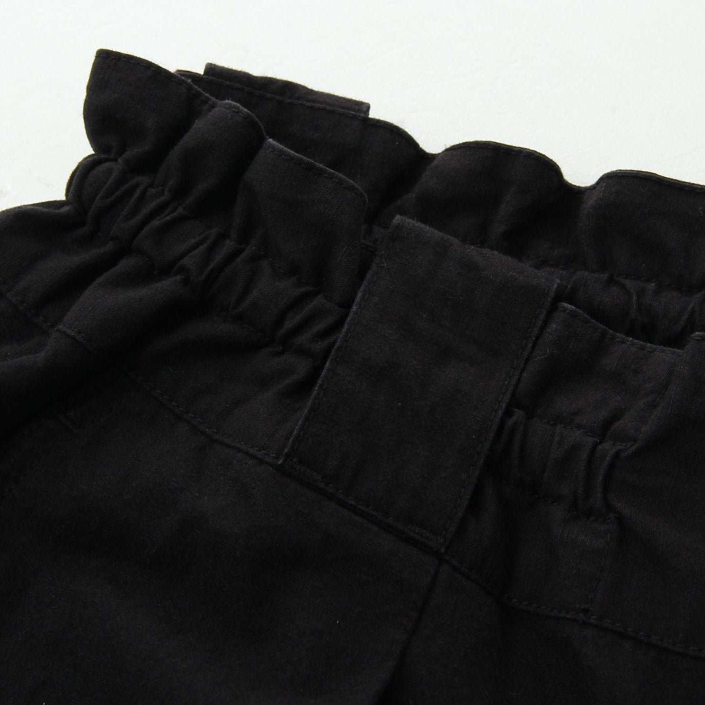 COTTON LINEN PLAIN WEAVE TROUSERS