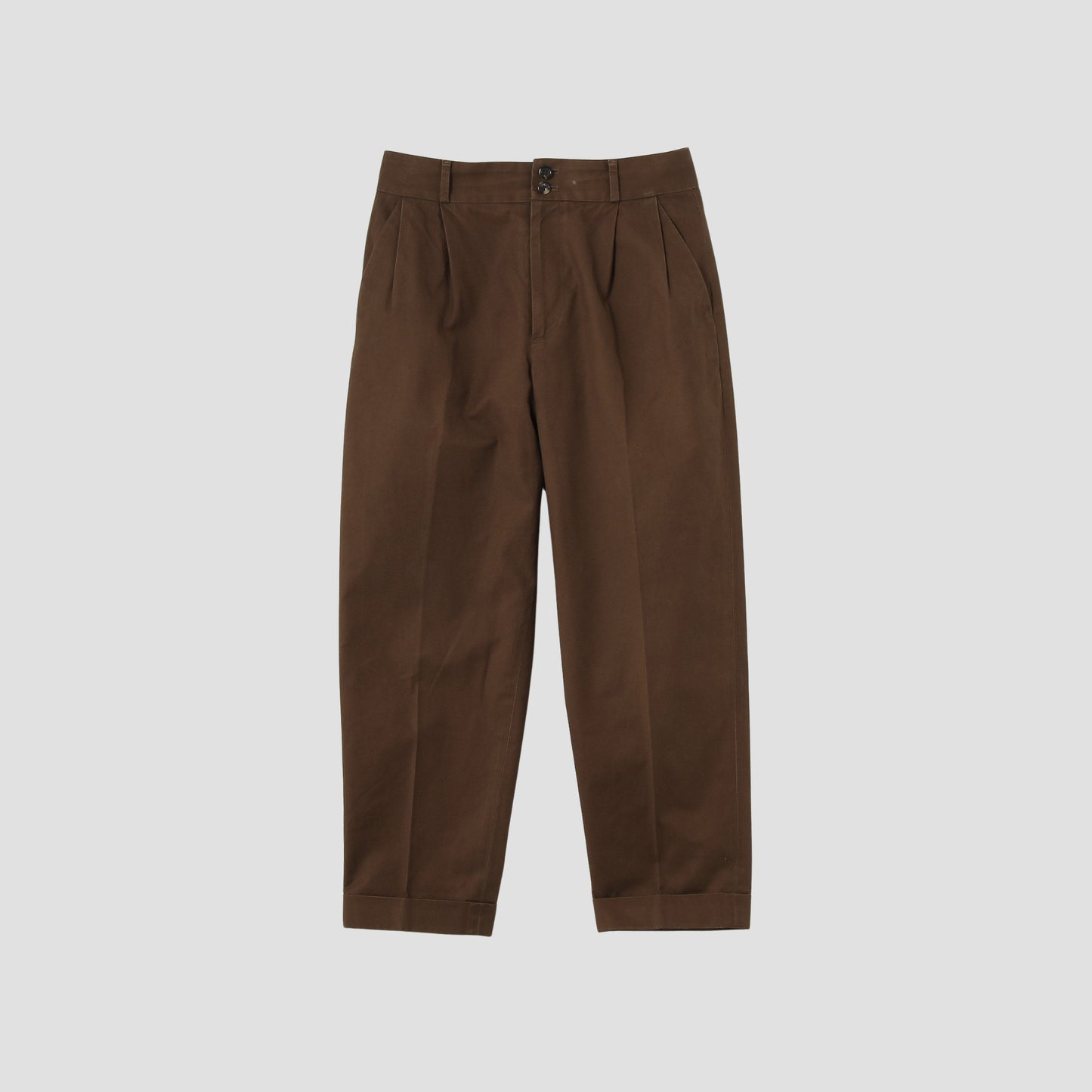 BRUSHED TWILL TROUSERS
