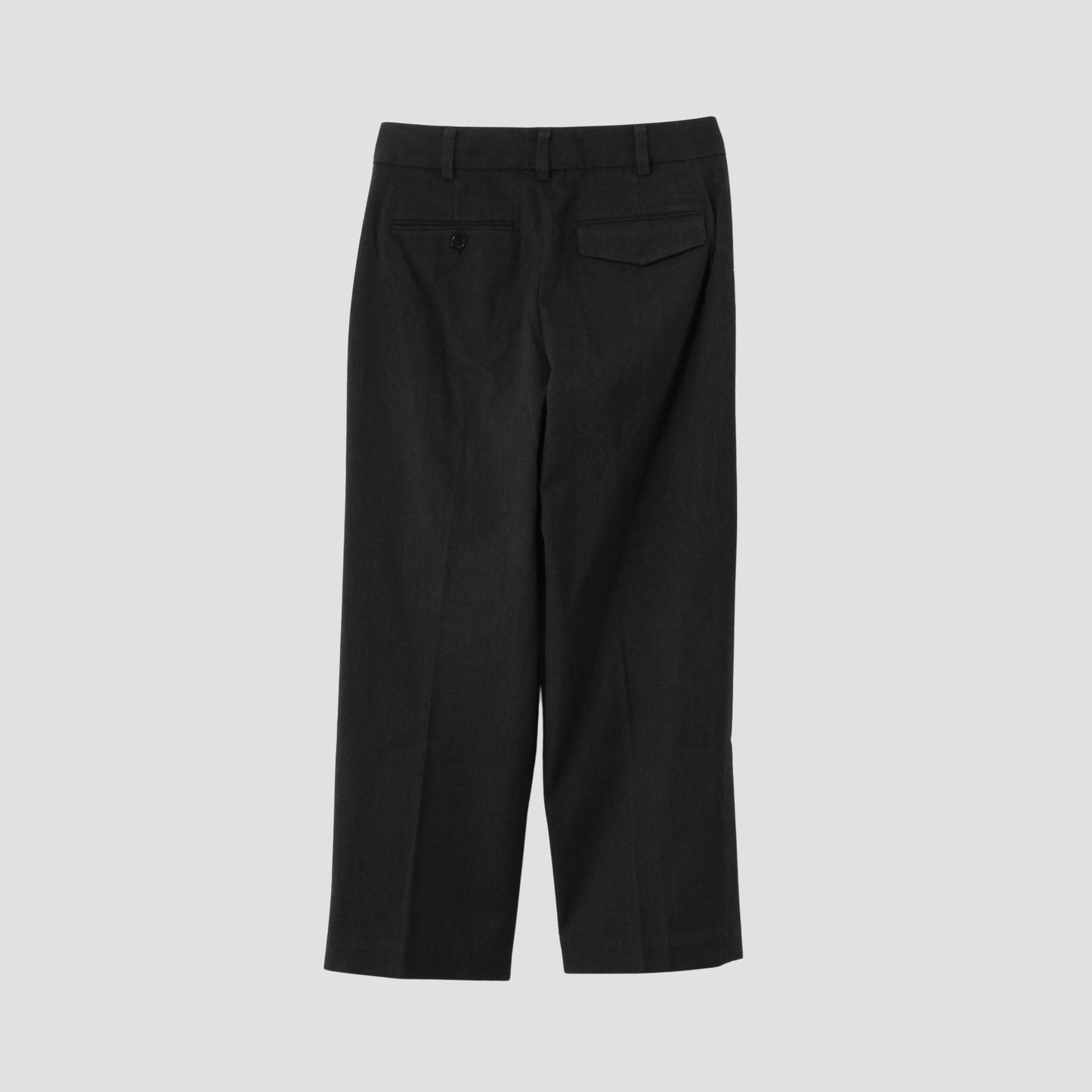 BRUSHED COTTON WOOL TROUSERS