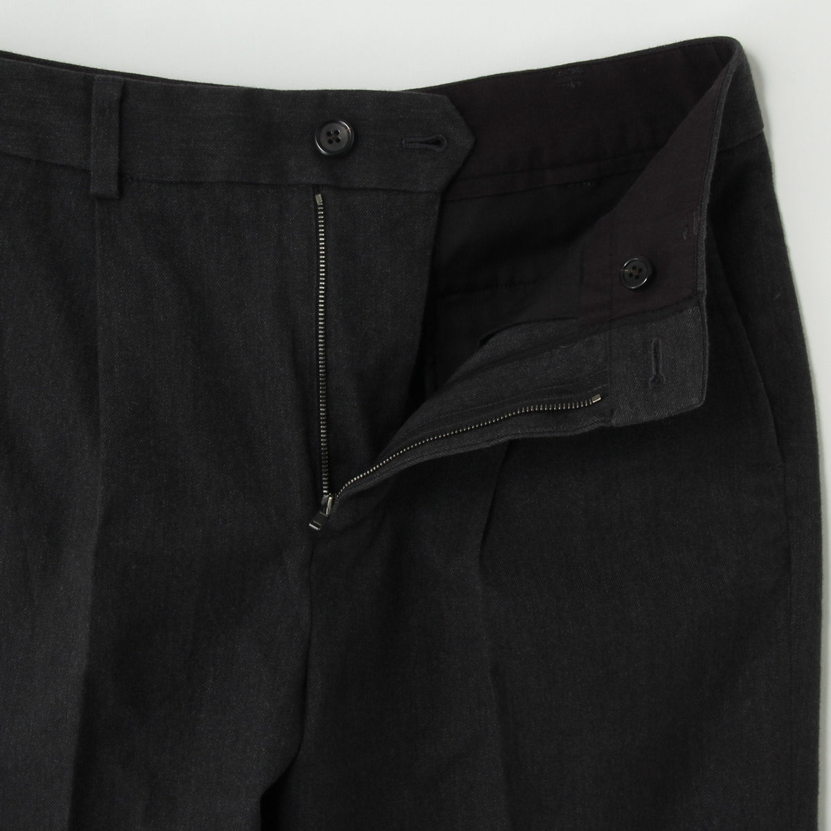 BRUSHED COTTON WOOL TROUSERS