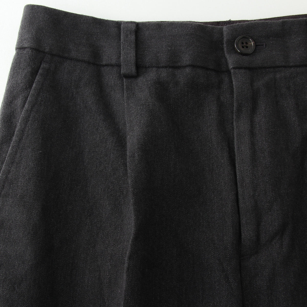 BRUSHED COTTON WOOL TROUSERS