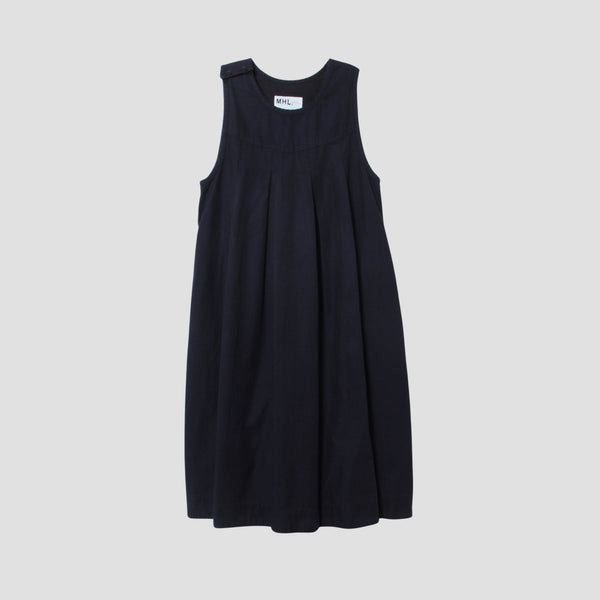 CONTRAST WARP COTTON DRESS