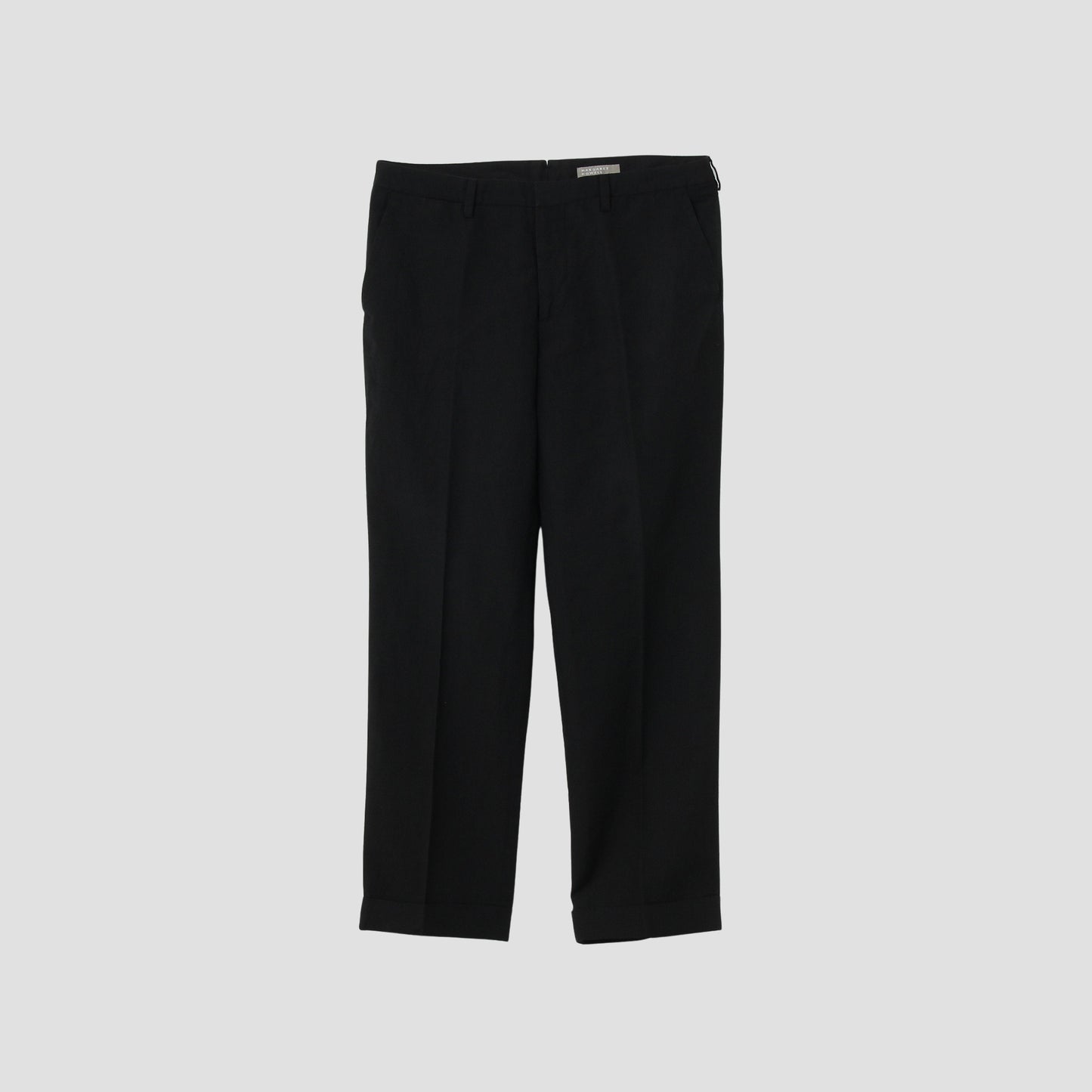 WOOL LINEN POPLIN TROUSERS