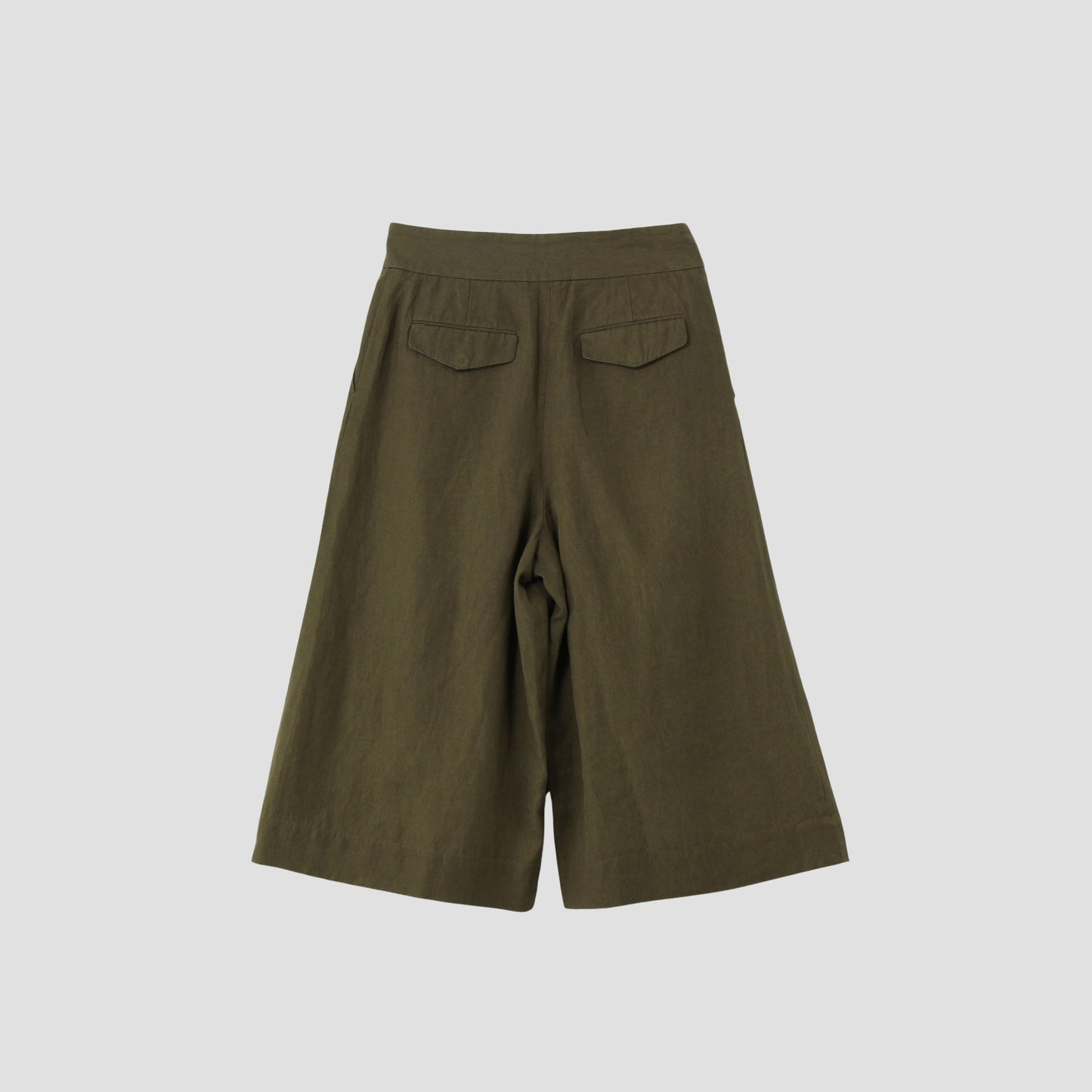 COATED LINEN PLAINWEAVE TROUSERS