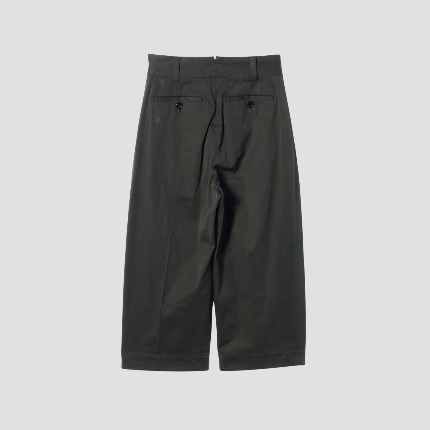 DENSE FINE COTTON TWILL TROUSERS