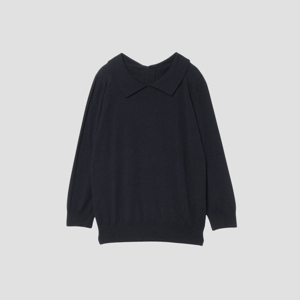 FINE MERINO POLO COLLAR JUMPER KNIT