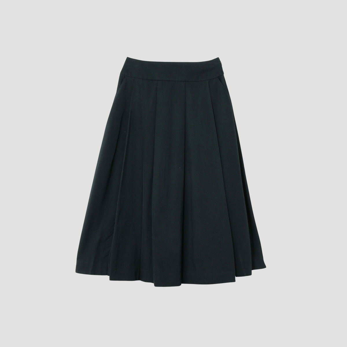 GLAZED COTTON CUPRA SKIRT