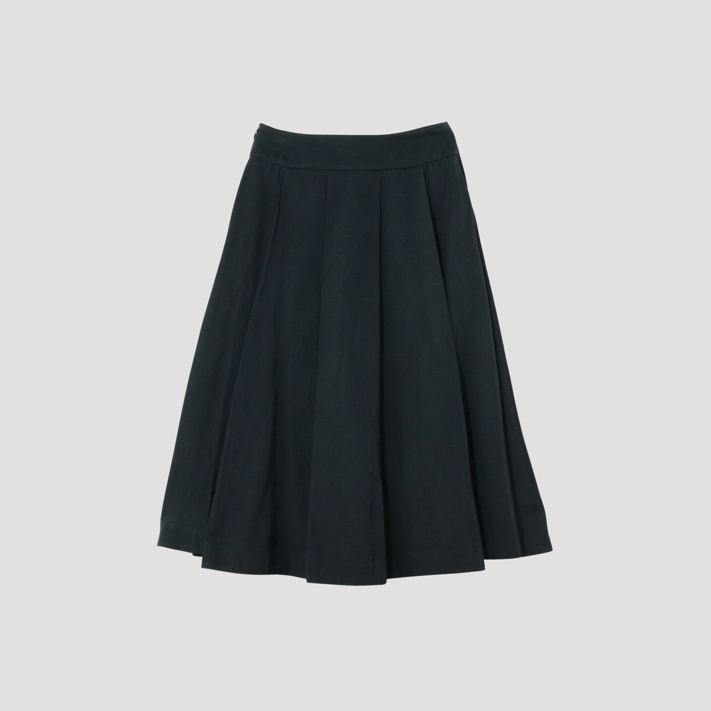 GLAZED COTTON CUPRA SKIRT