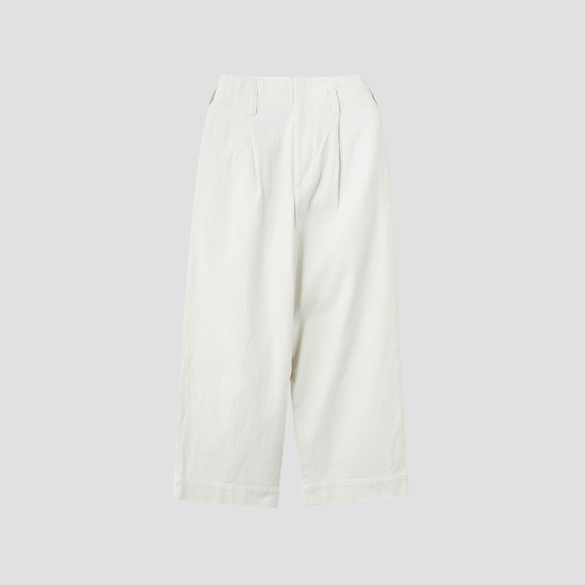WASHED COTTON TWILL TROUSERS