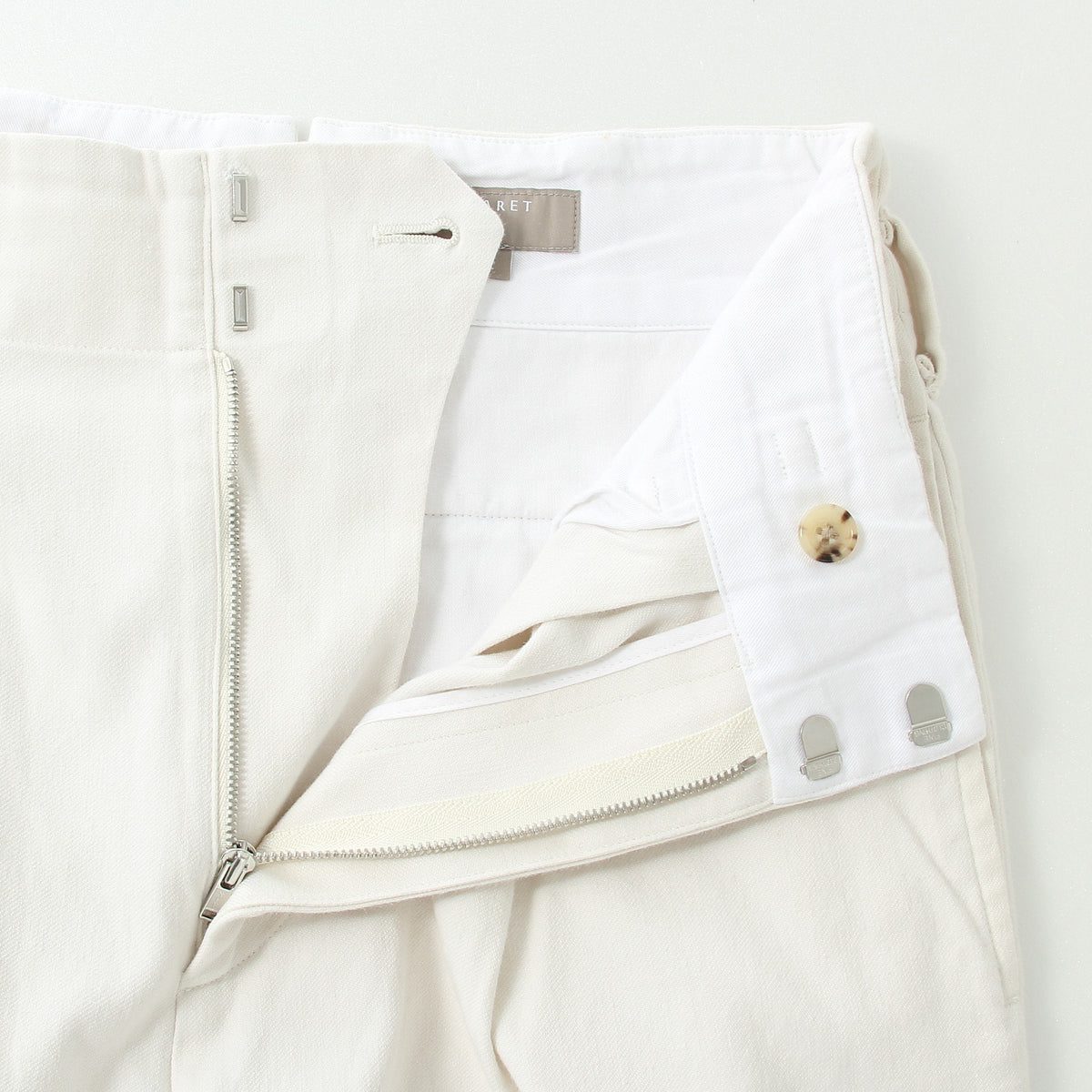 WASHED COTTON TWILL TROUSERS
