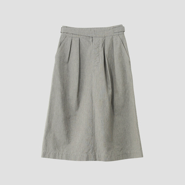 CHEF CHECK COTTON WOOL SKIRT