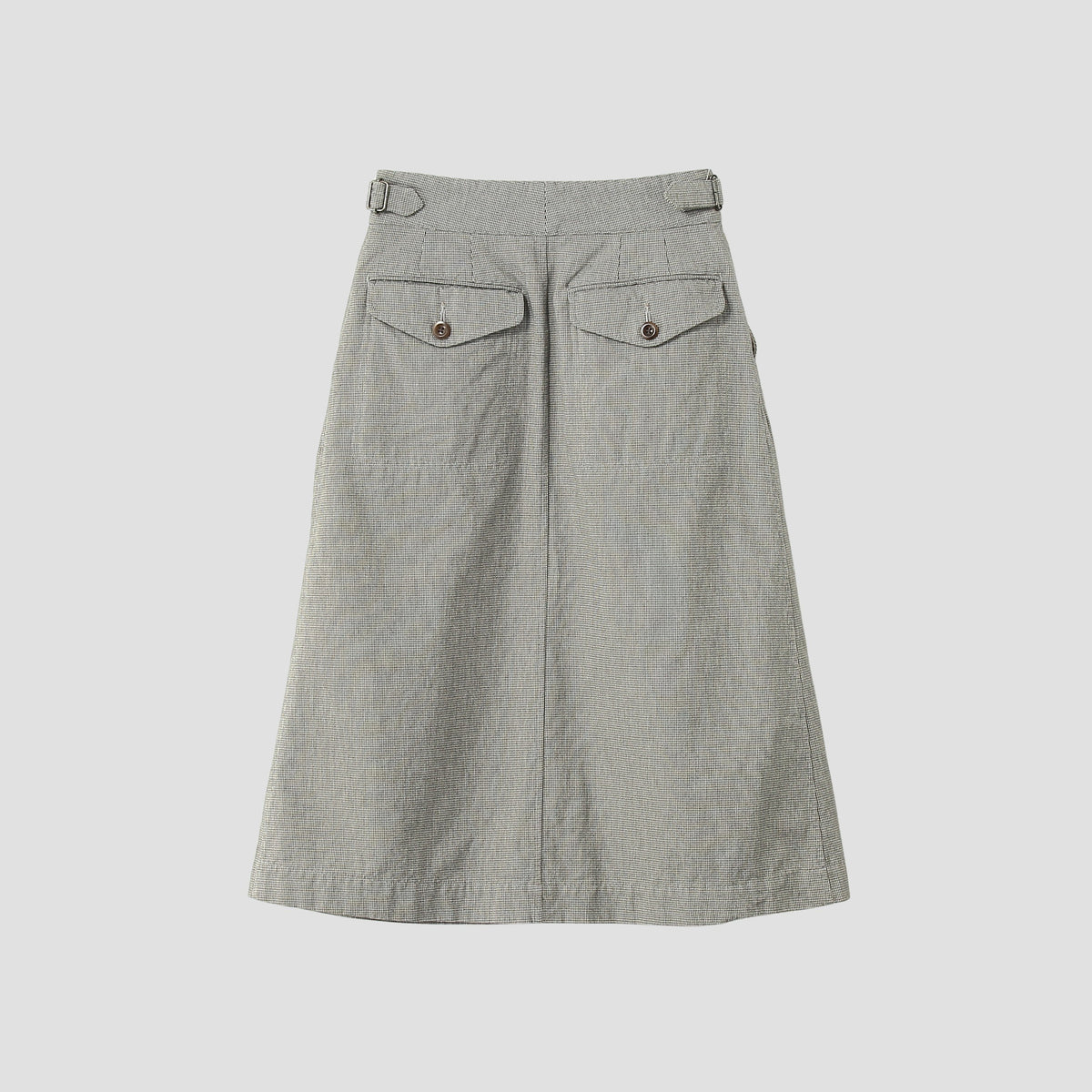 CHEF CHECK COTTON WOOL SKIRT