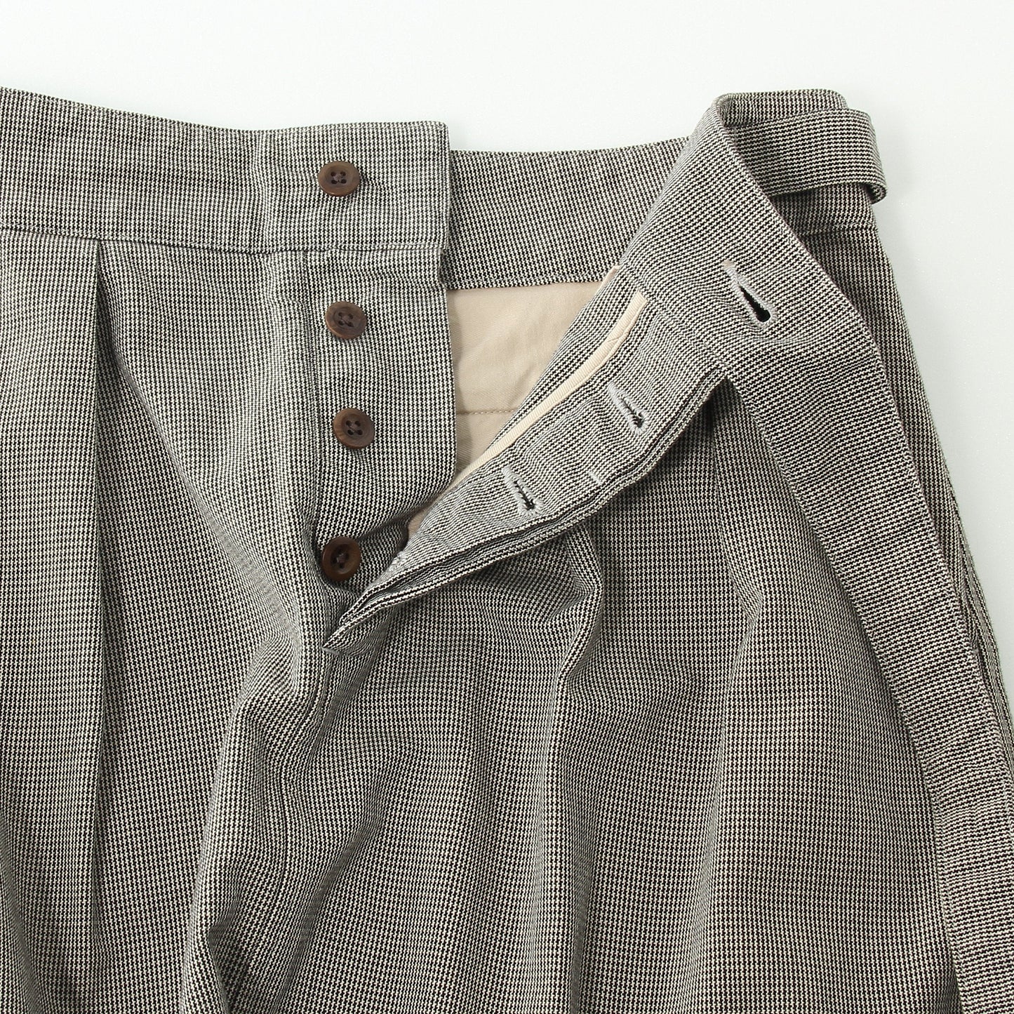 CHEF CHECK COTTON WOOL SKIRT