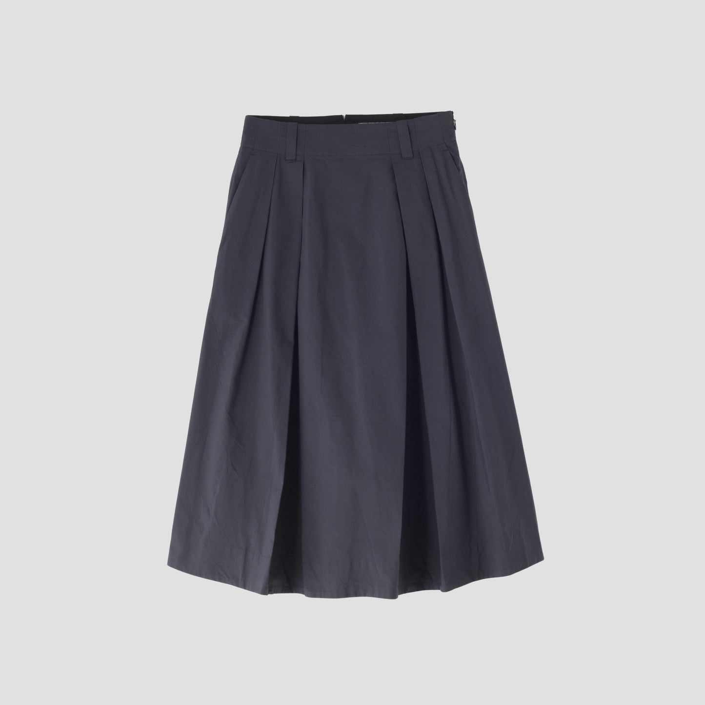 MATT COTTON SILK POPLIN SKIRT