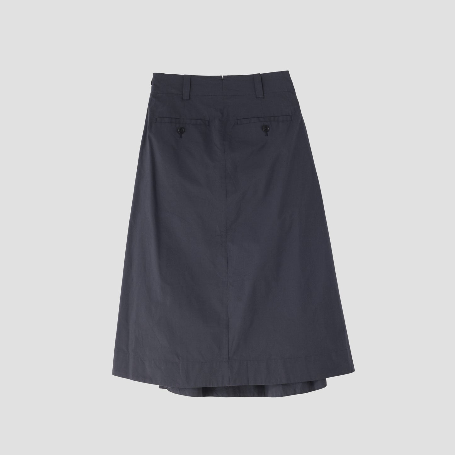 MATT COTTON SILK POPLIN SKIRT
